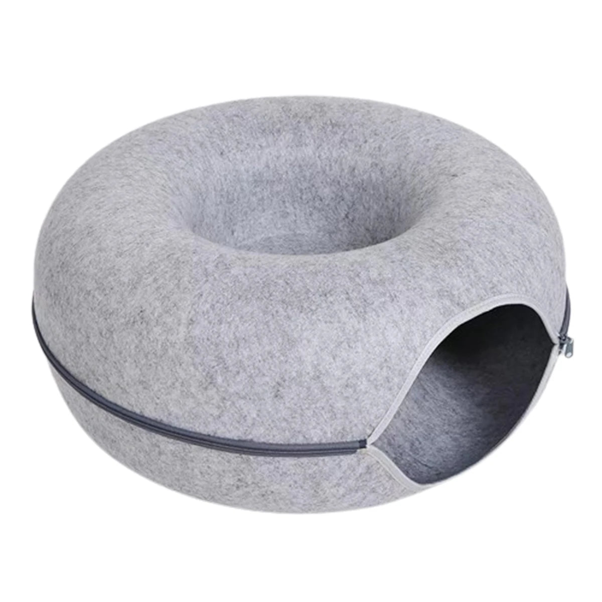Le Tunnel Feutré Sleepy Buddy — donut en feutre 2 en 1 pour chat