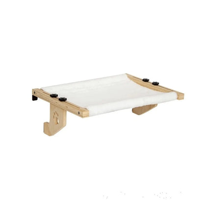 Le Belvédère Sleepy Buddy — hamac de fenêtre en bois pour chat