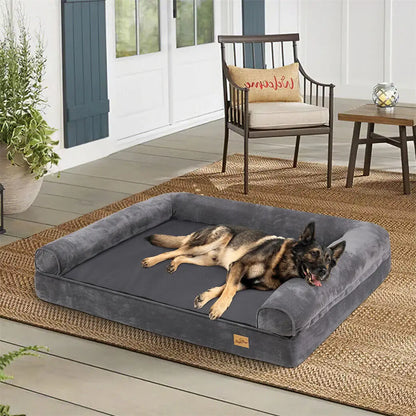 Le Refuge Sleepy Buddy — lit orthopédique à rebords pour grand chien