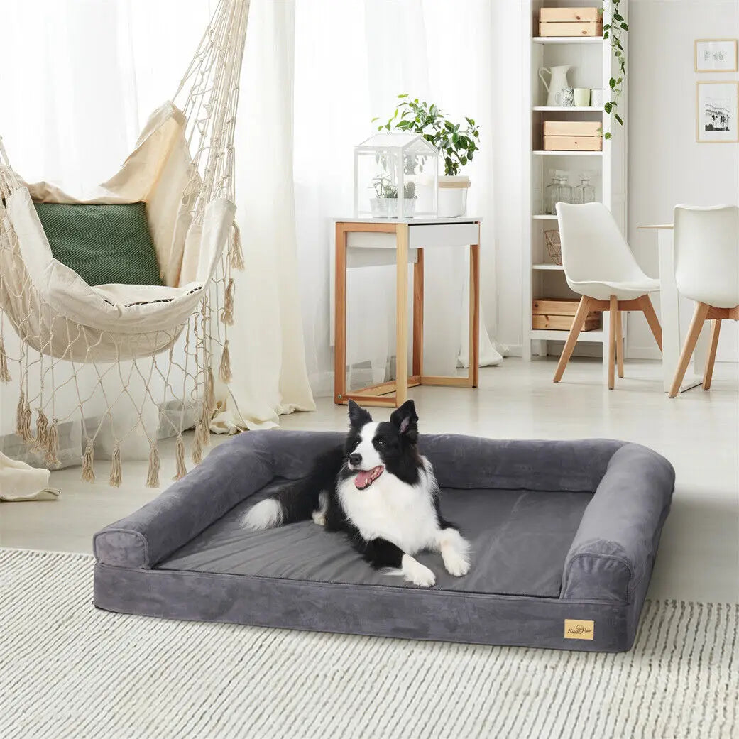 Le Refuge Sleepy Buddy — lit orthopédique à rebords pour grand chien