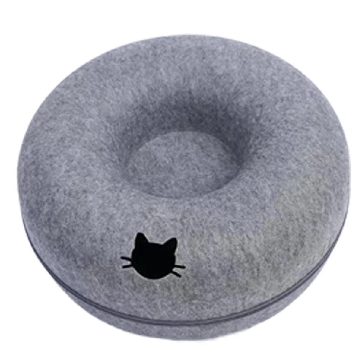 Le Tunnel Feutré Sleepy Buddy — donut en feutre 2 en 1 pour chat