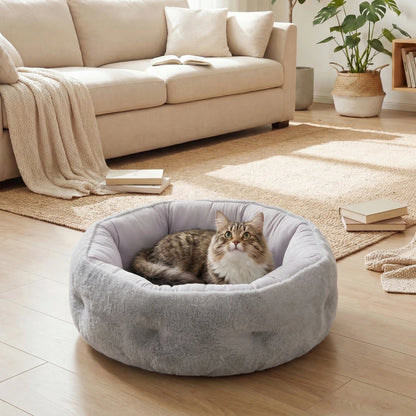 Le Petit Nid Sleepy Buddy — lit rond réversible pour chat