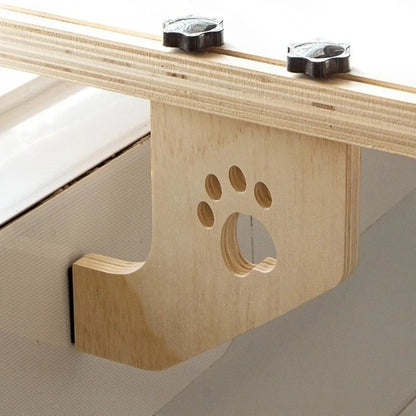 Le Belvédère Sleepy Buddy — hamac de fenêtre en bois pour chat